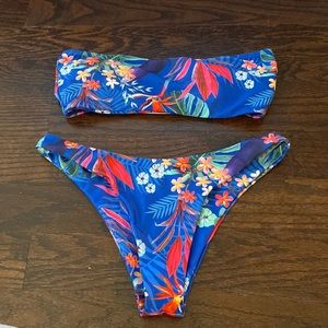 Tropical Strapless Bikini